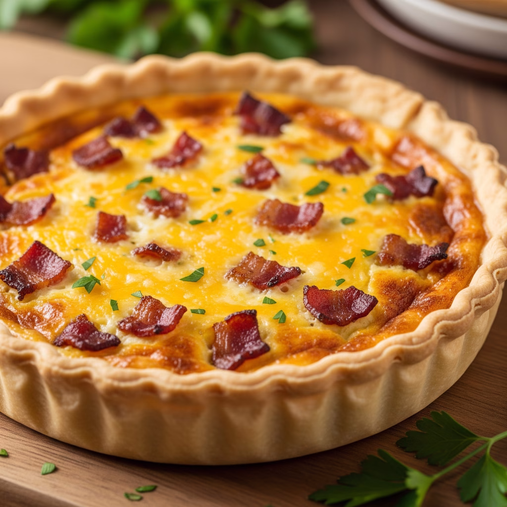 Bacon and Cheddar Quiche