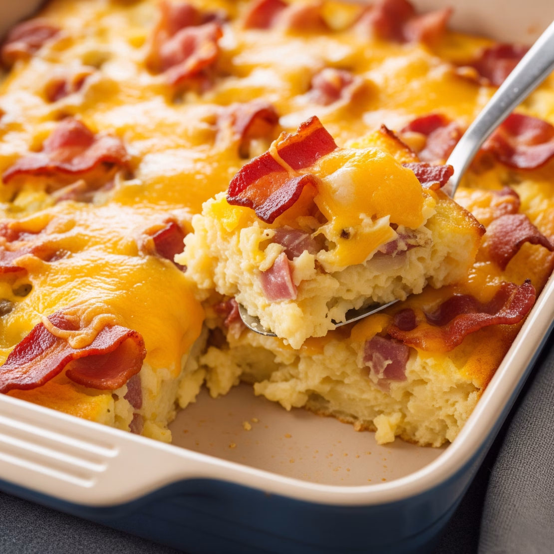 Bacon and Hash Brown Breakfast Casserole