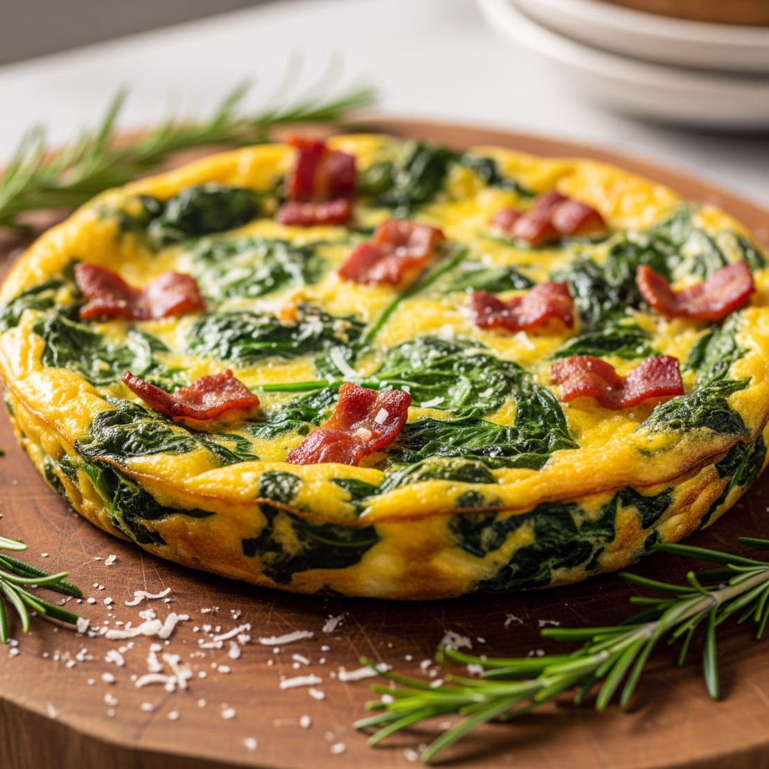 Bacon and Spinach Frittata
