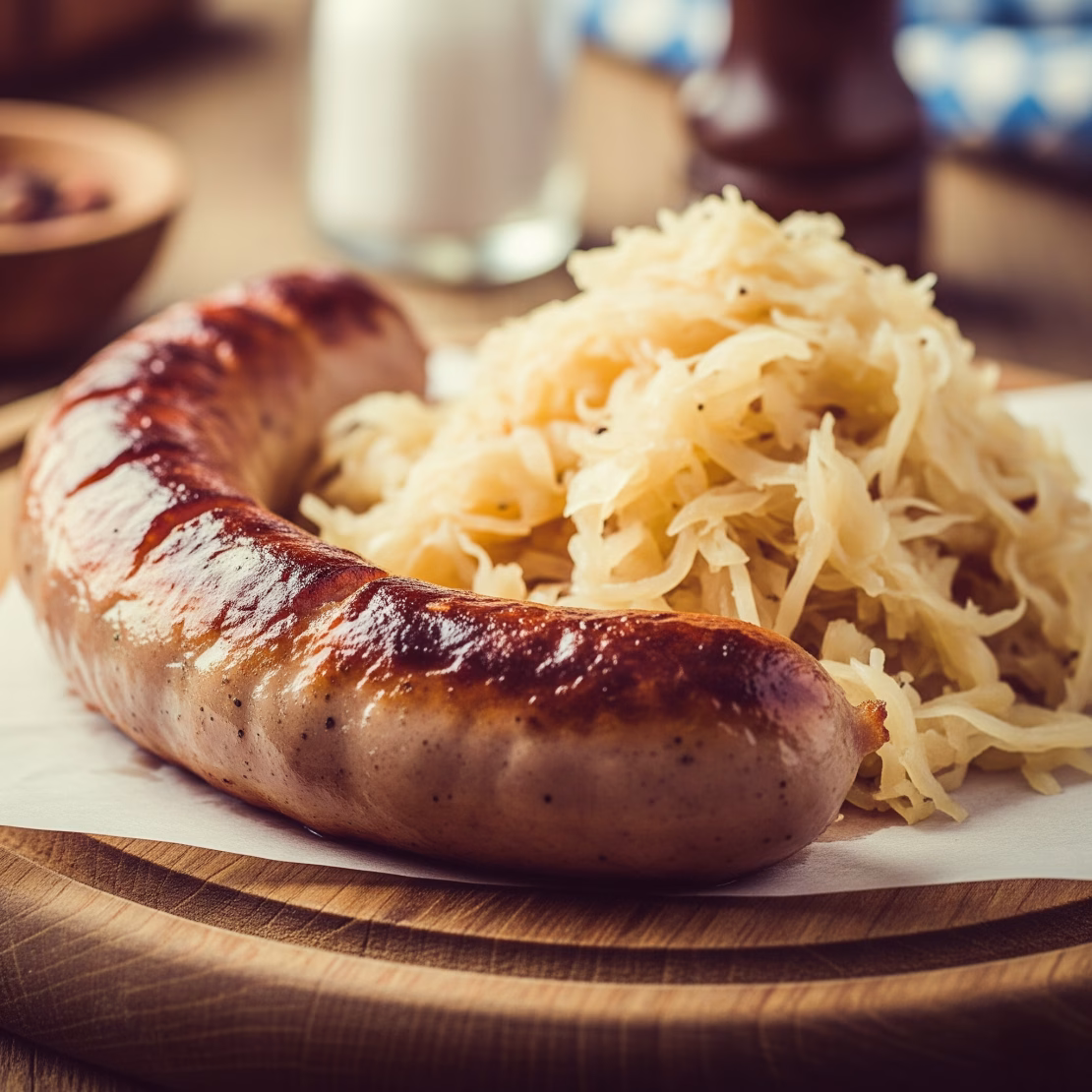 Bavarian Bratwurst with Sauerkraut