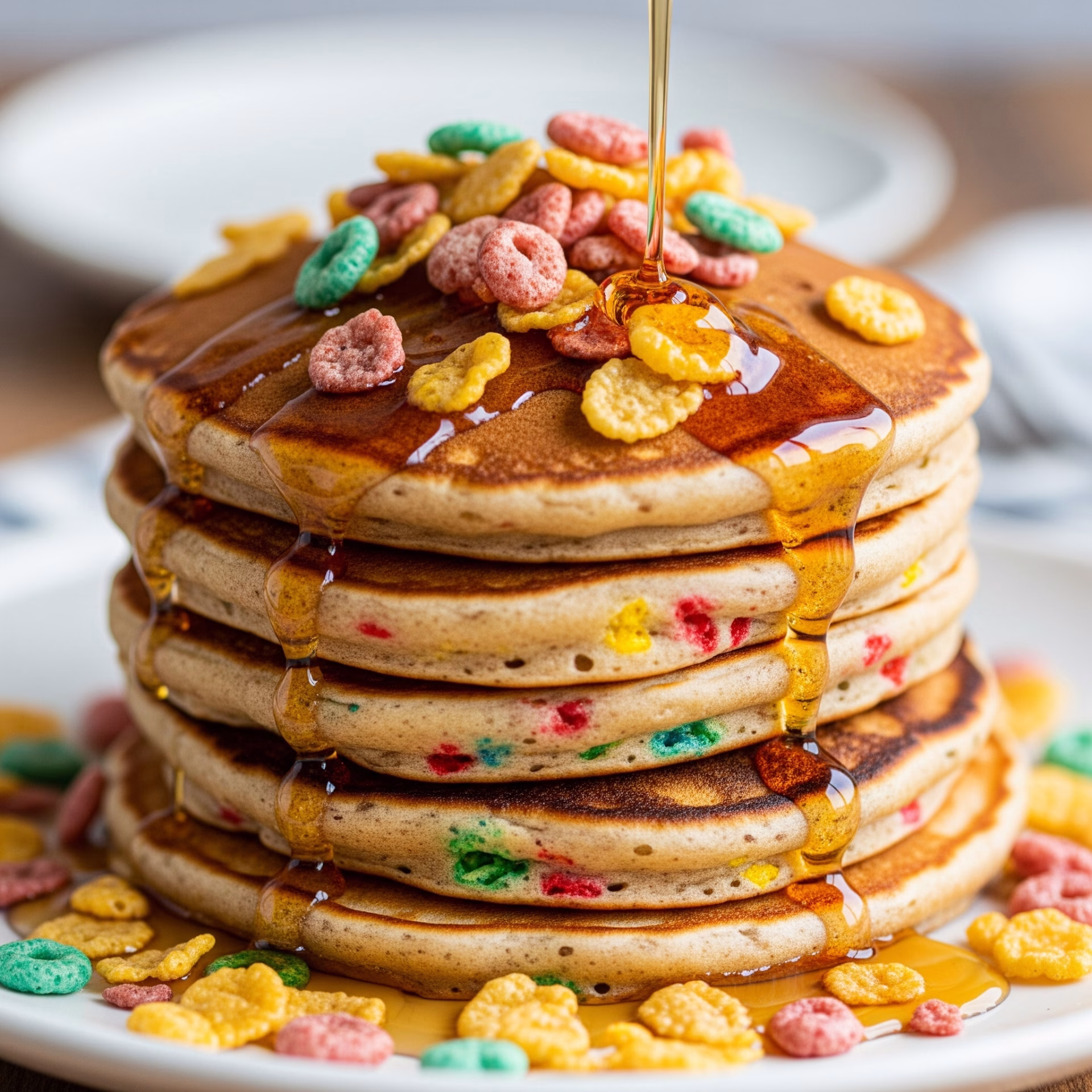 Cereal Pancakes - cereal breakfast