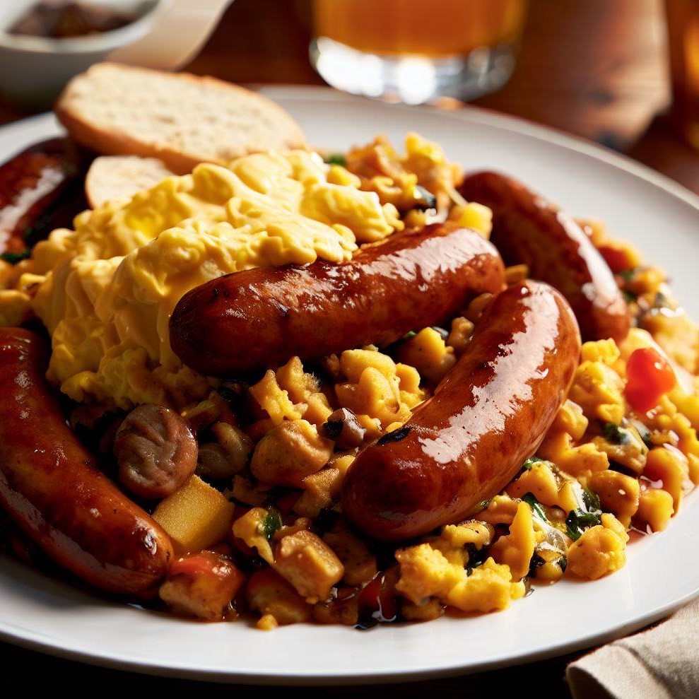 Classic English Breakfast Sausage Scramble