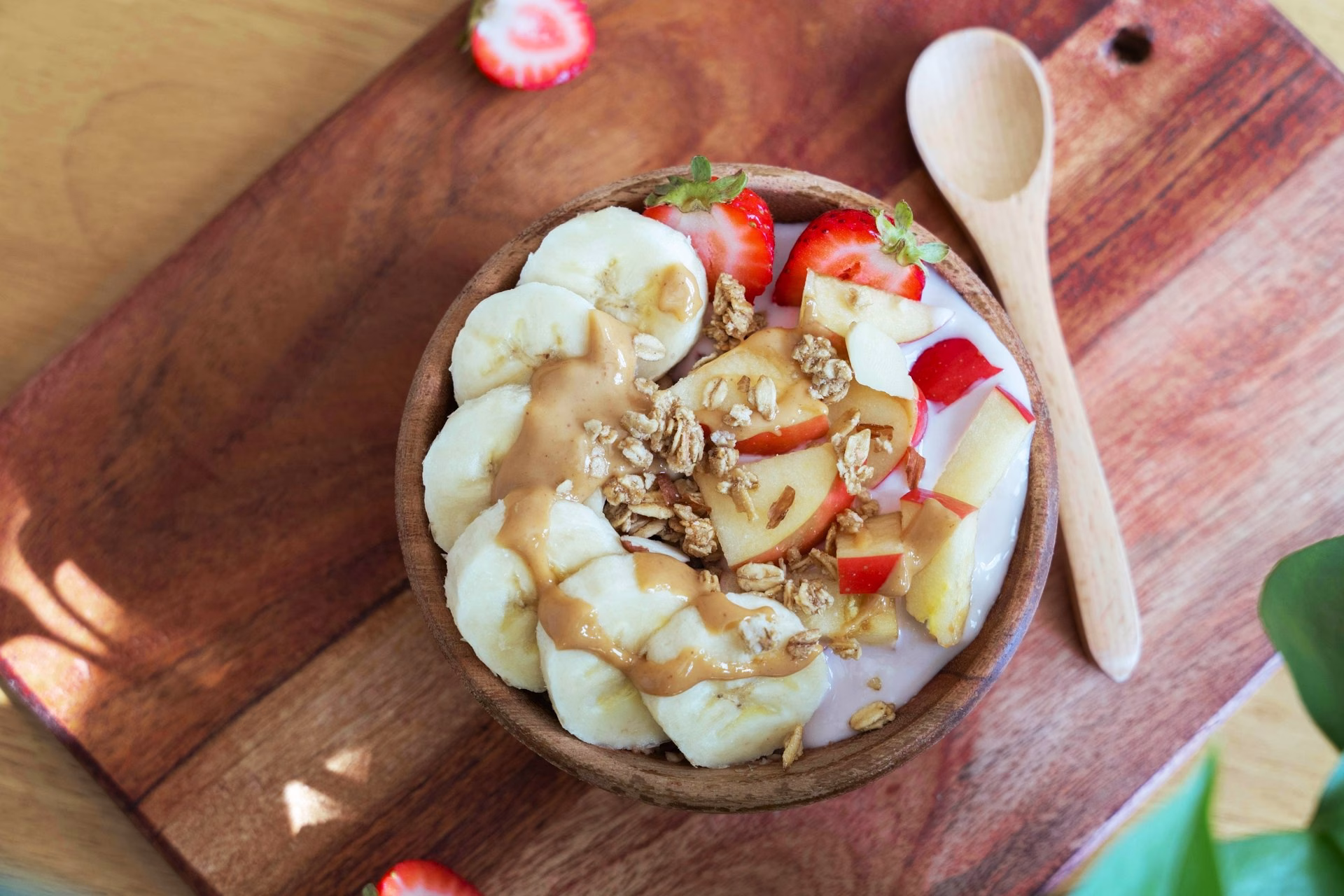 Peanut Butter Banana Smoothie Bowl - cereal breakfast