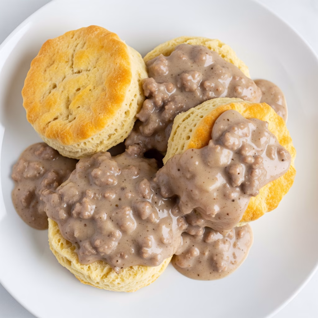 Sausage Gravy and Biscuits