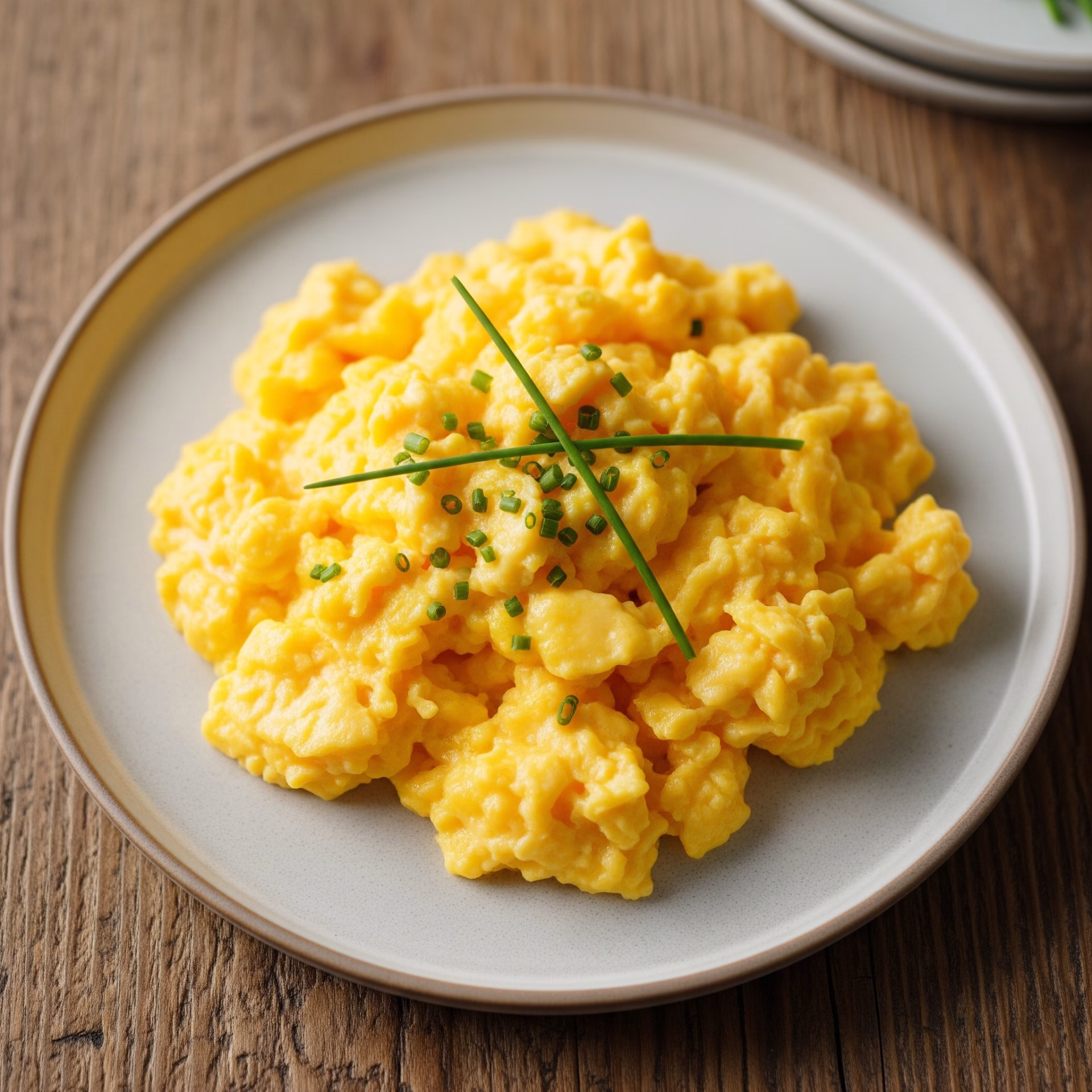 Scrambled Eggs dish on a plate