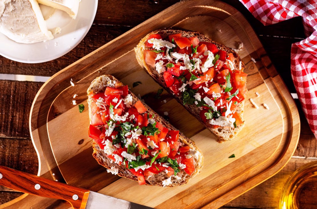 Tomato and Basil Bruschetta Toast 2