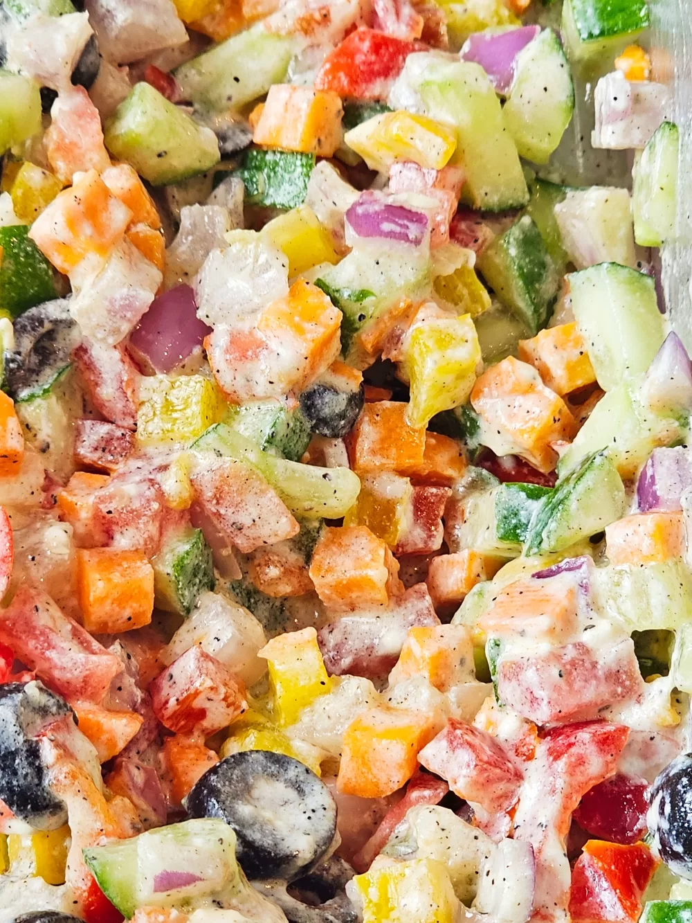 Creamy Vegetable Salad. Chopper