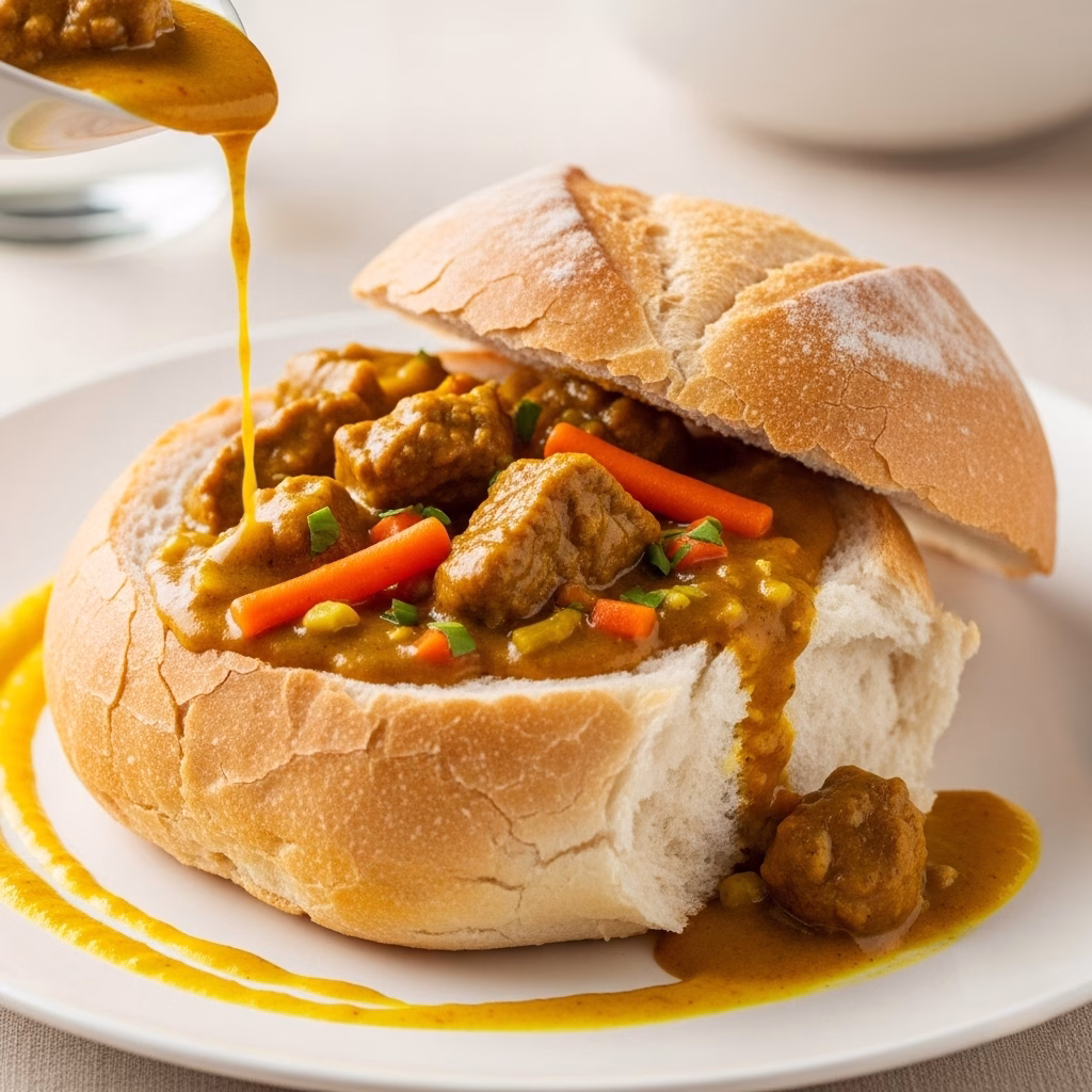 South African Bunny Chow with Meat