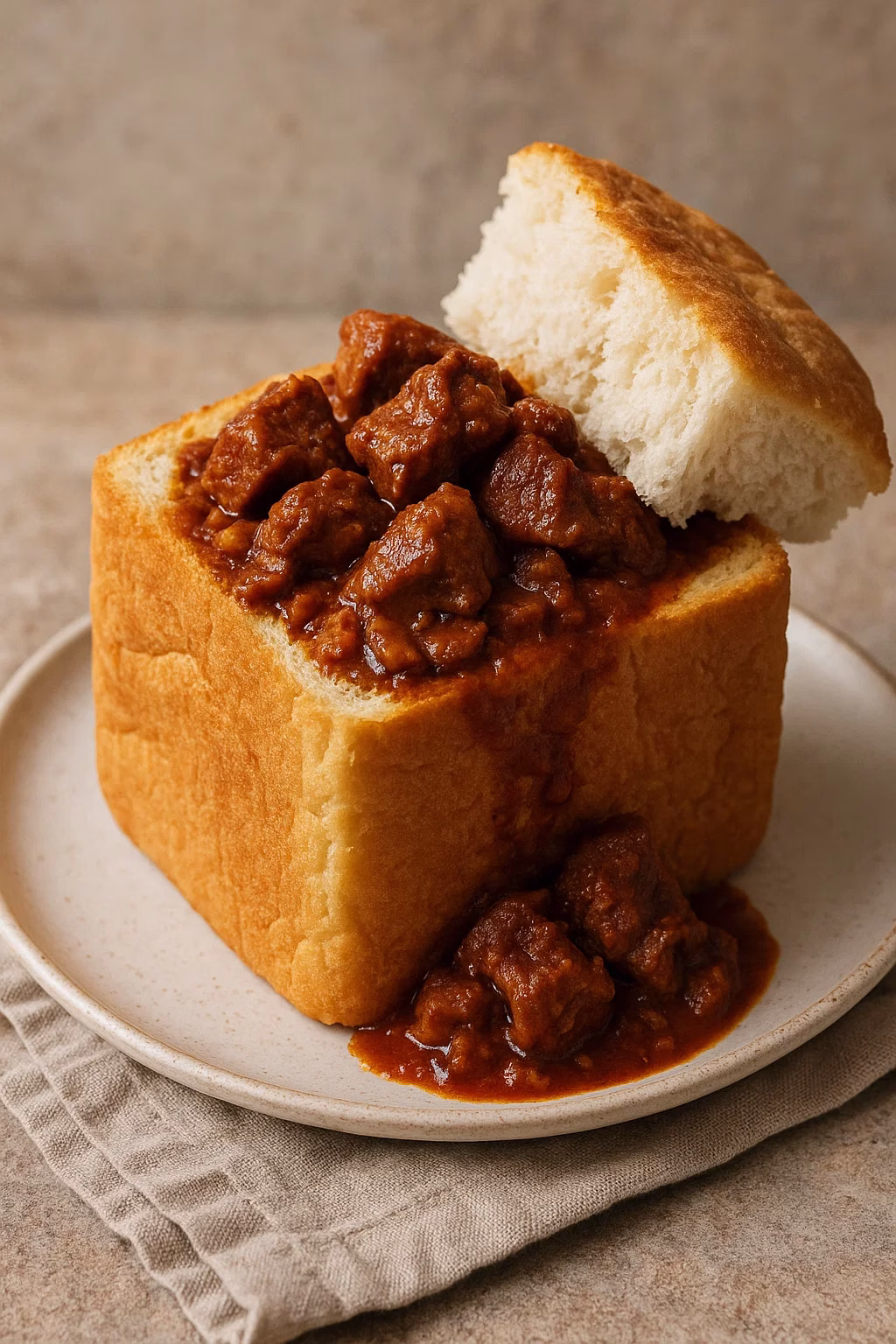 South African Bunny Chow with Meat