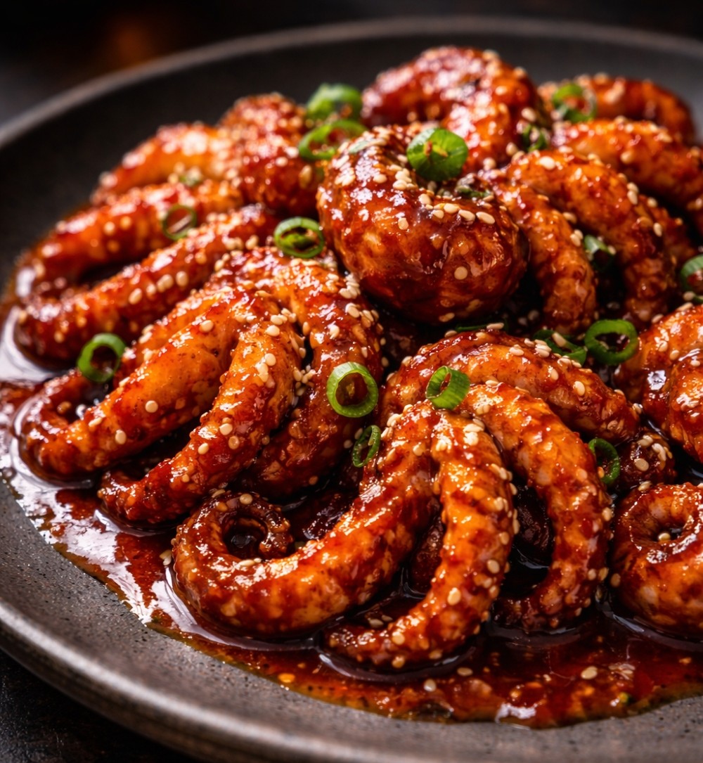 Spicy Korean Baby Octopus Stir-Fry