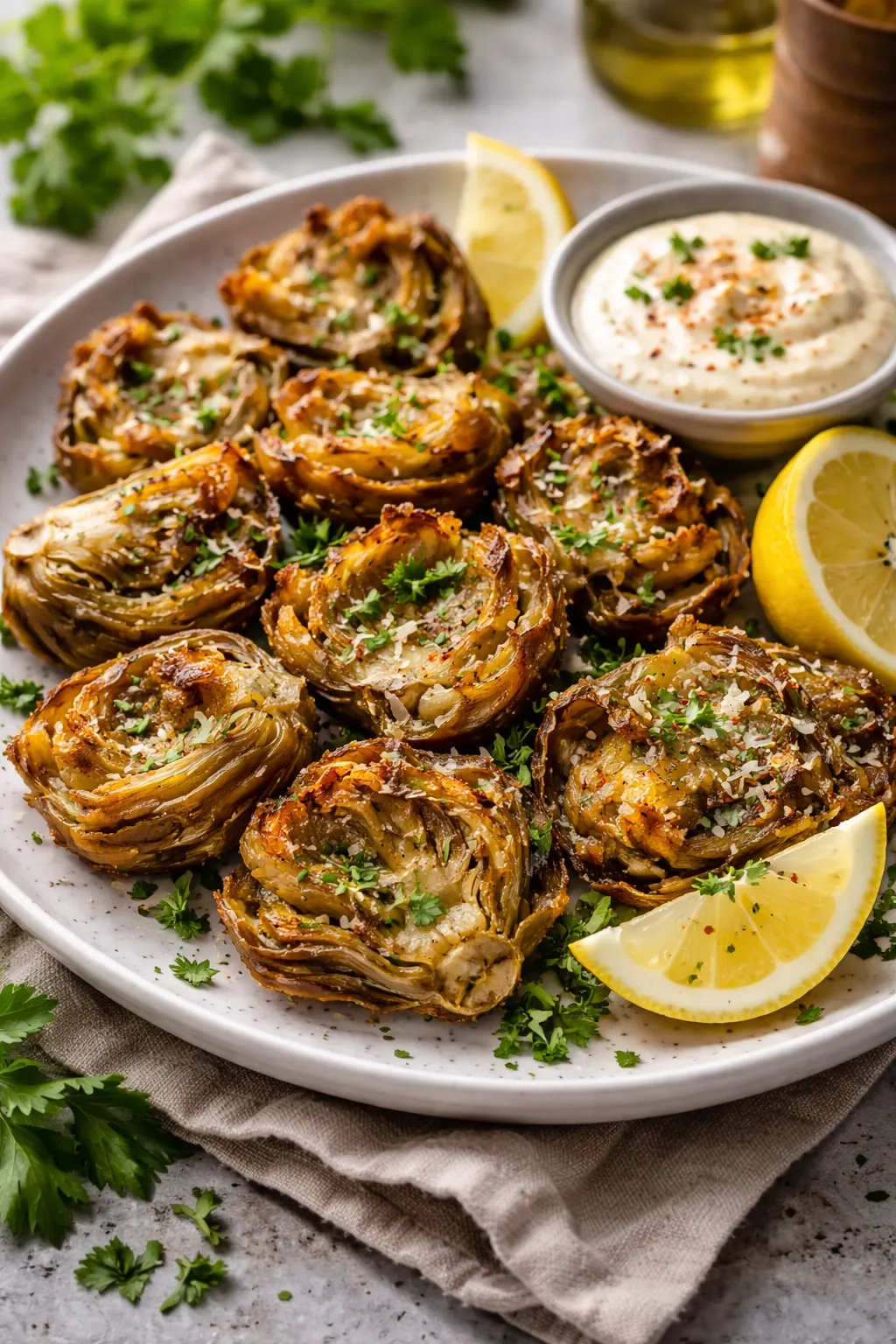 Crispy Smashed Artichoke Hearts